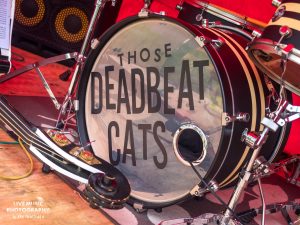 Those Deadbeat Cats playing some rockabilly in North Walsham. Bass drum