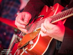 Those Deadbeat Cats playing some rockabilly in North Walsham. Gretsch Guitar.