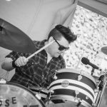 Those Deadbeat Cats playing some rockabilly in North Walsham. Those Deadbeat Cats playing some rockabilly in North Walsham. Daryl on drums.