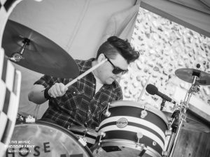 Those Deadbeat Cats playing some rockabilly in North Walsham. Those Deadbeat Cats playing some rockabilly in North Walsham. Daryl on drums.