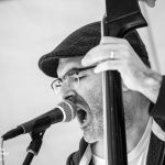 Those Deadbeat Cats playing some rockabilly in North Walsham. Wayne on slap bass.