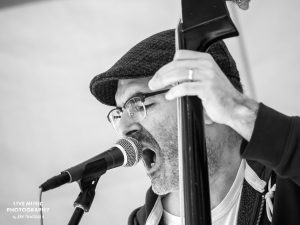Those Deadbeat Cats playing some rockabilly in North Walsham. Wayne on slap bass.