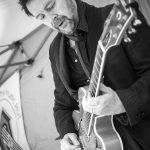 Those Deadbeat Cats playing some rockabilly in North Walsham. Ron Sayer on guitar.