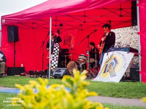 Those Deadbeat Cats playing some rockabilly in North Walsham.