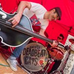 Those Deadbeat Cats playing some rockabilly in North Walsham.