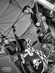 Those Deadbeat Cats playing some rockabilly in North Walsham.