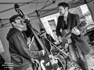 Those Deadbeat Cats playing some rockabilly in North Walsham.