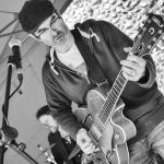 Those Deadbeat Cats playing some rockabilly in North Walsham. Wayne on guitar.