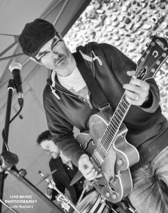 Those Deadbeat Cats playing some rockabilly in North Walsham. Wayne on guitar.