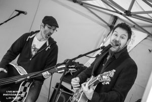 Those Deadbeat Cats playing some rockabilly in North Walsham.