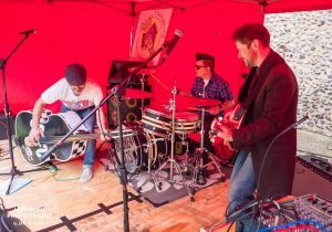 Those Deadbeat Cats playing some rockabilly in North Walsham.