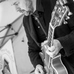 Those Deadbeat Cats playing some rockabilly in North Walsham. Ron Sayer on guitar.