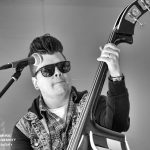 Those Deadbeat Cats playing some rockabilly in North Walsham. Daryl on slap bass.