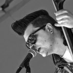 Those Deadbeat Cats playing some rockabilly in North Walsham. Daryl on slap bass.
