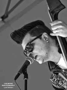 Those Deadbeat Cats playing some rockabilly in North Walsham. Daryl on slap bass.