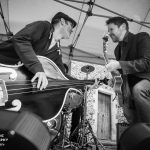 Those Deadbeat Cats playing some rockabilly in North Walsham.