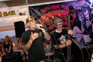 Those deadbeat Cats joined by Pip Hancox from The Guana Batz at the Psychobilly Meeting - Pineda-de-mar Spain 2023