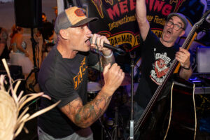 Those deadbeat Cats joined by Pip Hancox from The Guana Batz at the Psychobilly Meeting - Pineda-de-mar Spain 2023