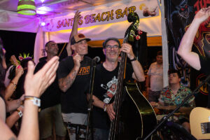 Those deadbeat Cats joined by Pip Hancox from The Guana Batz at the Psychobilly Meeting - Pineda-de-mar Spain 2023