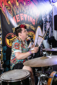 Daryl on drums at the Psychobilly Meeting - Pineda-de-mar Spain 2023